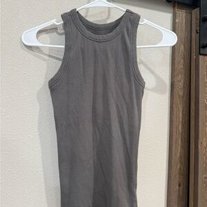 Maurices Charcoal Ribbed Tank Top